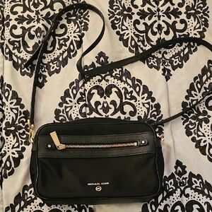 Michael Kors Black Crossbody with Gold Hardware